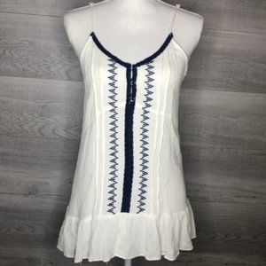 Off White & Blue Tank Top by Society Girl Medium
